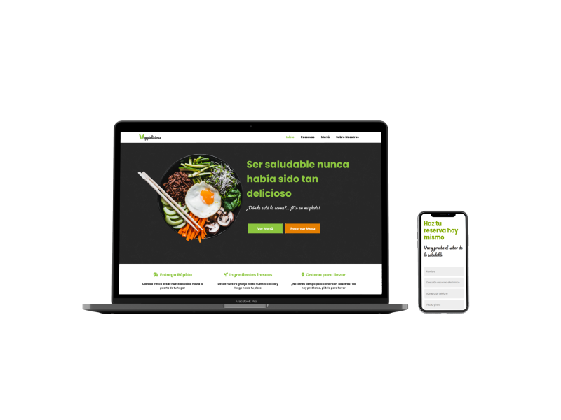 MockUp restaurante vegetariano